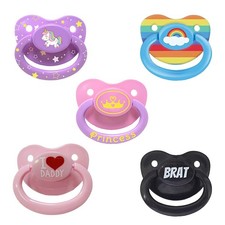 Littletude Adult Sized Pacifier Variety 5 Pack Dummy For Adult Babies Large