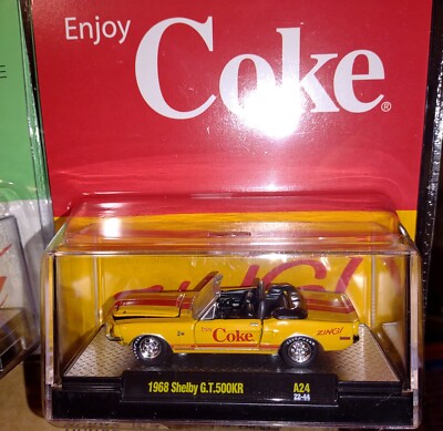 M2 Machines 1:64 - Coke - ​​​​1968 Shelby GT 500 KR (Orange) A24