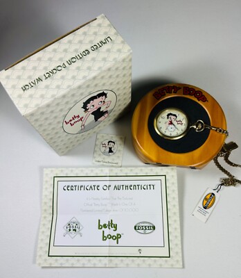 Betty Boop Fossil Pocket Watch Numbered Limited Edition  display picture 2