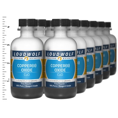 Copper(II) Oxide 3 lb Total (12 Bottles) Reagent Grade Fine Powder USA SELLER