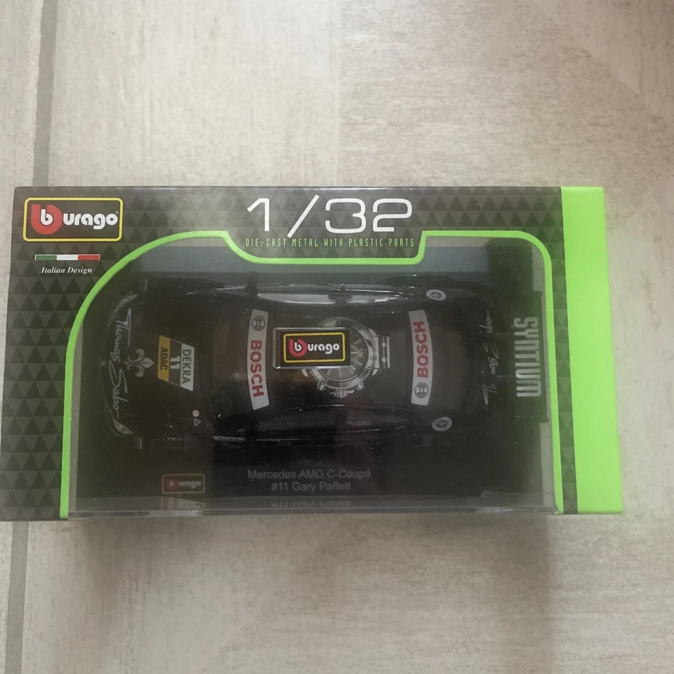 Voiture Burago 1/32 Mercedes AMG C-Coupe #11 Gary Paffett Neuf  - Photo 2/4