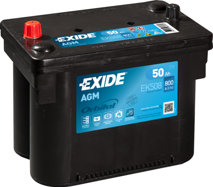 BATTERIA AUTO EXIDE 50Ah 800A 12v FIAT FREEMONT EQUIVALENTE OPTIMA RTC4.2 RED