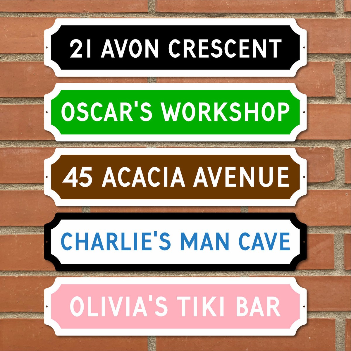 Plaque Personnalisée En Métal Style Chemin De Fer - Tout Texte, Fabrication Sur Mesure, Neuf