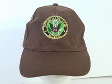 United States Army Retired Brown Ball Cap Hat Military Adjustable