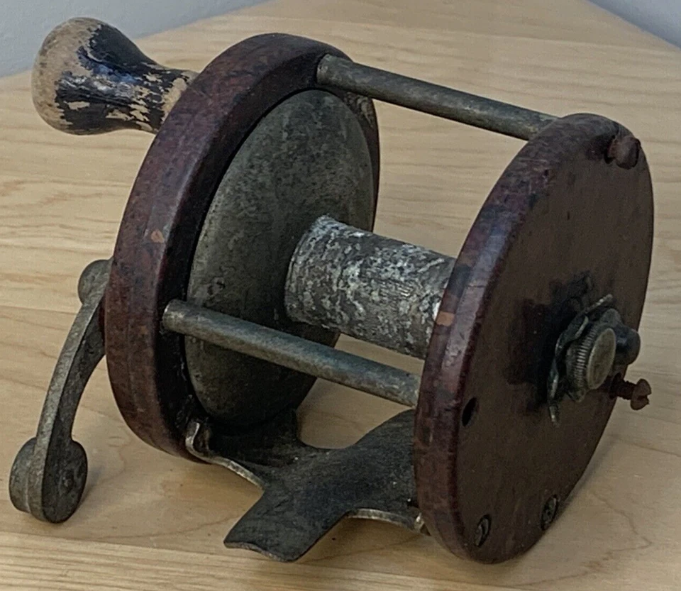 Carrete de pesca vintage Abbey & Imbrie Sea Bright Bait Cast Surf baquelita Foto 4 de 4