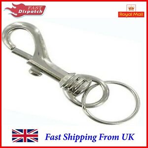 SOLID & STRONG METAL HIPSTER BELT CLIP KEYCHAIN CHUNKY KEYRING KEY FOB KEY RING