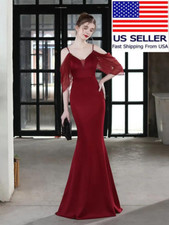 Prom Dresses Evening Cocktail Trumpet Off-Shoulder Formal Bridesmaid Girls