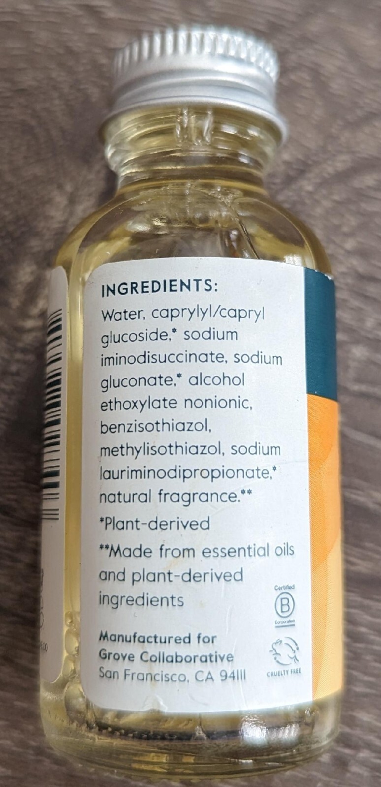 Grove Glass Cleaner Concentrate, Orange & Rosemary, 1 fl oz (Set of 3