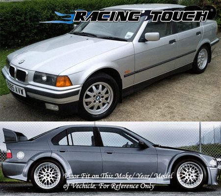 Sun roof & Window Visor Wind Guard Out-Channel 5pcs 1992-1998 BMW E36 325i 318i - Picture 7 of 7