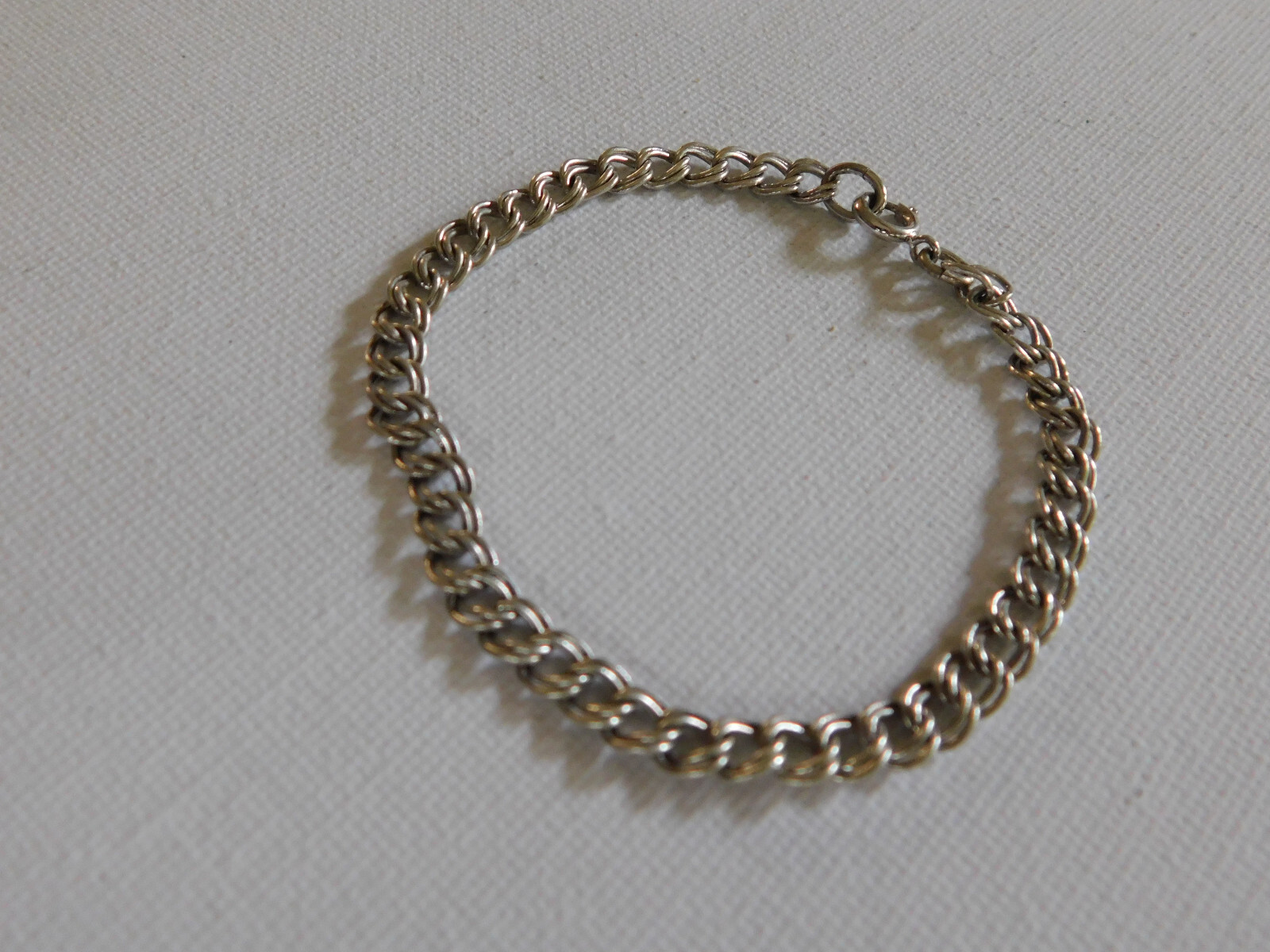 Silver Tone Double Loop Charm Bracelet - image 4