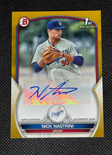 2023 Bowman Nick Nastrini Gold Prospect Auto #/50 PPA-NN