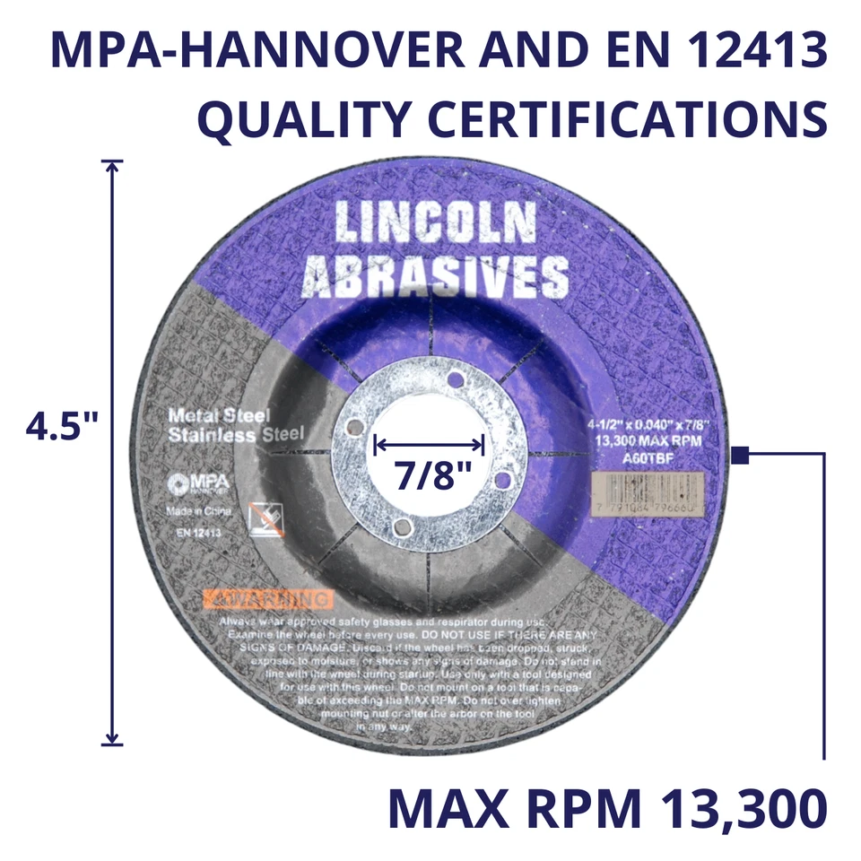 400 Pc Depressed Center 4-1/2" x .040" x 7/8" Cut-Off-Wheels Metal Cutting Discs - Image 3 of 4
