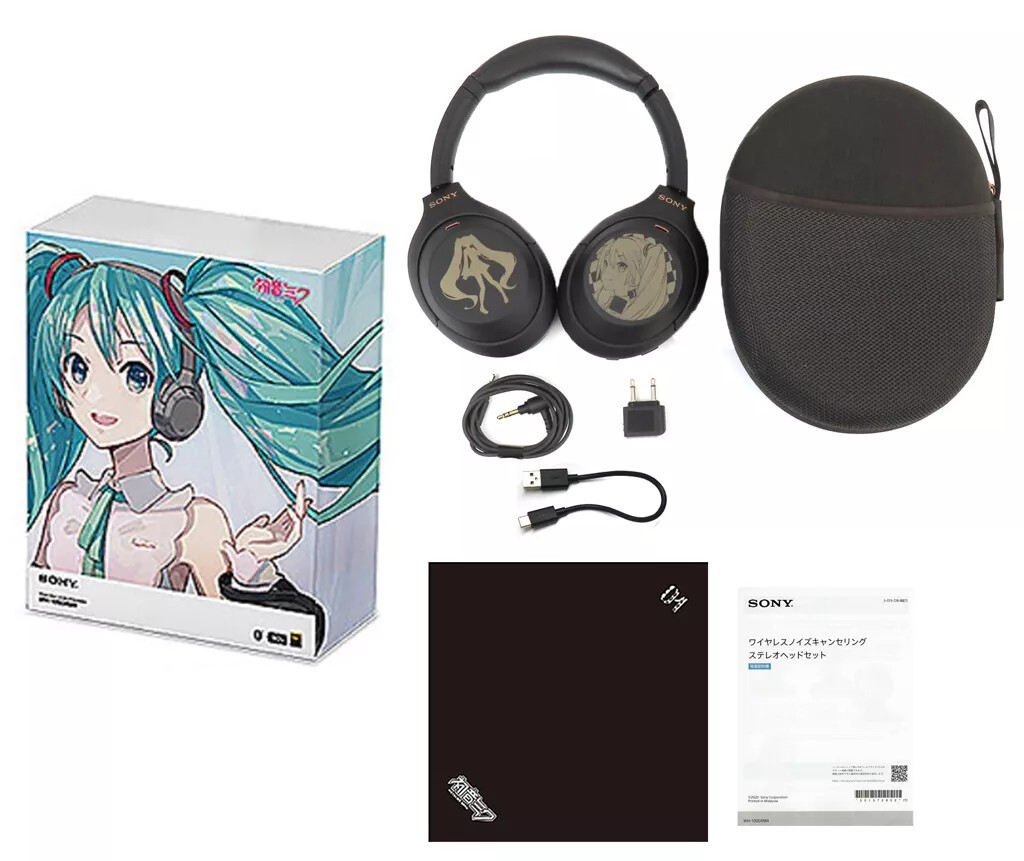 Hatsune Miku Sony Wireless Headphones WH-1000XM4/MK Silent Hatsune Miku Sony Wireless Headphones WH-1000XM4/MK Silent