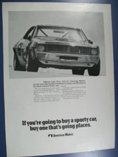 1970 AMC Javelin mid-size-mag car ad -Elkhart Lake WI win July 19