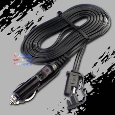 2pcs 12V Male Car Cigarette Lighter Adapter 12ft. Battery Charger Red LED