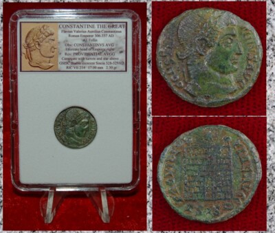 Ancient Roman Empire Coin CONSTANTINE THE GREAT Campgate Siscia Mint ...