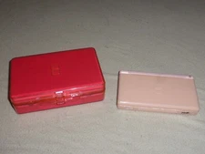 CORAL PINK NINTENDO DS LITE SYSTEM W HARD CASE CONSOLE HANDHELD USG-001