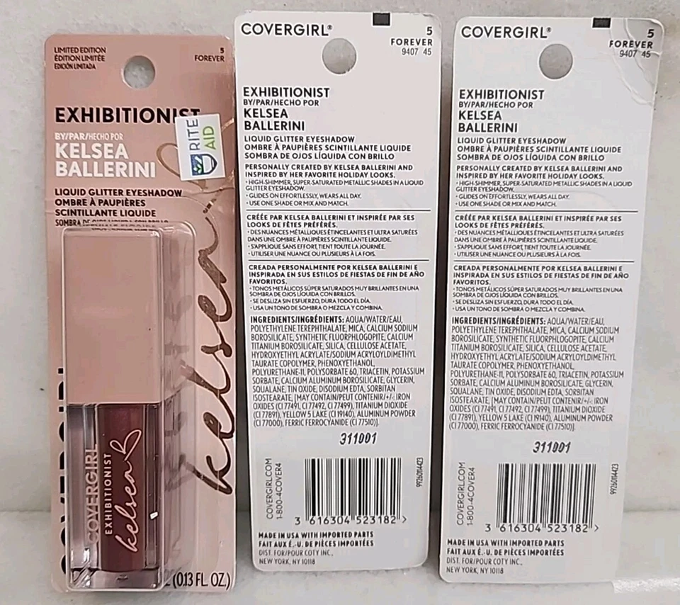 3 жидких блестящих тени для век Covergirl Exhibitionist Kelsea Ballerini No5 Forever - Изображение 2 из 3