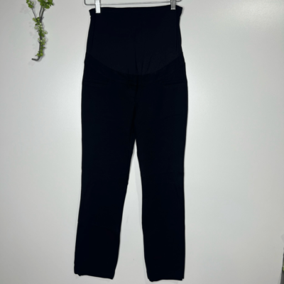 black maternity dress pants IUGA Soft with Pockets Maternity Leggings for Work Pregnancy Stretchy Maternity Clothes Over the Belly at Amazon Women's Clothing store Pair with our fabric Angel Maternity Zoe Maternity Straight