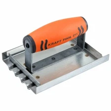 Kraft Tool 6"x 4" Stainless Steel Safety Hand Concrete Groover