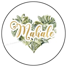 MAHALO THANK YOU ENVELOPE SEALS LABELS PARTY FAVORS STICKERS