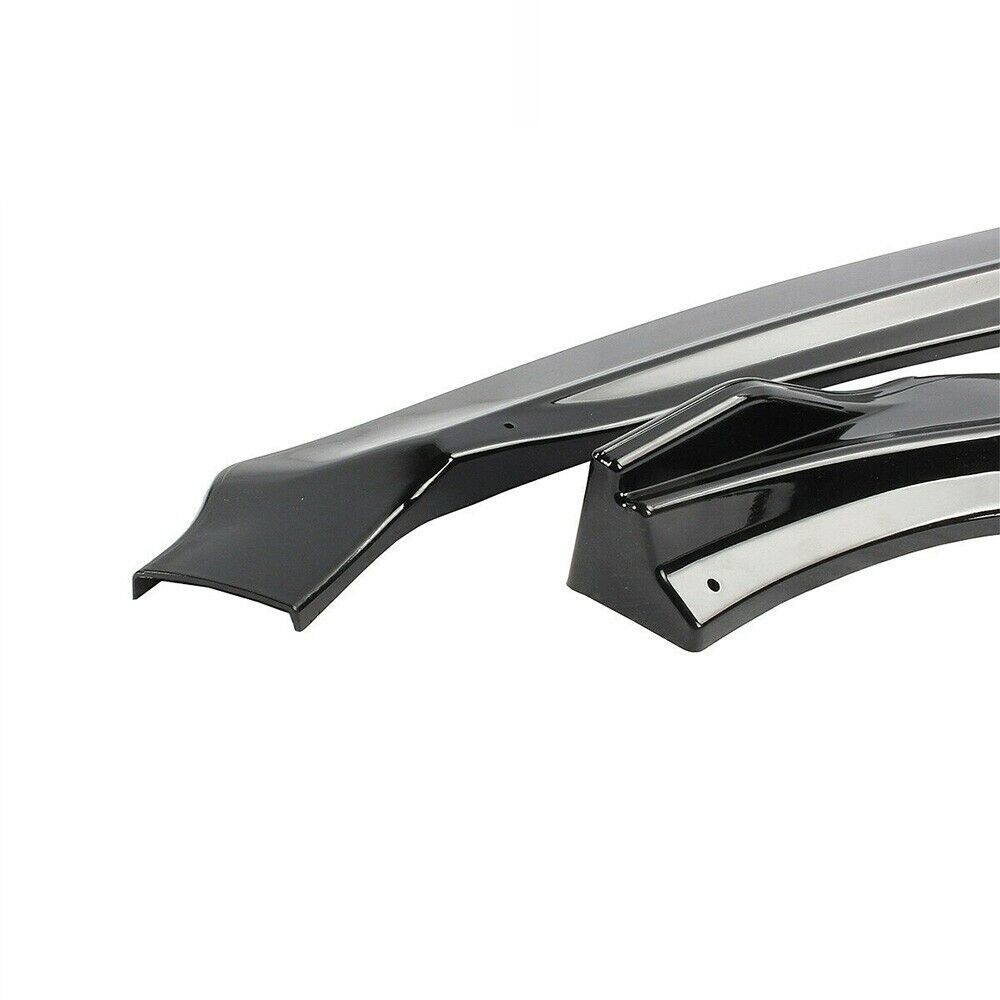 Front Bumper Lip Spoiler Kit For 2014-2018 Mazda 3 / Axela – 3-Piece Painted Black Body Kit