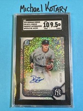 BENJAMIN COWLES 2022 BOWMAN CHROME SPECKLE AUTO SCG 10/9.5 69/299 Yankees Cubs 