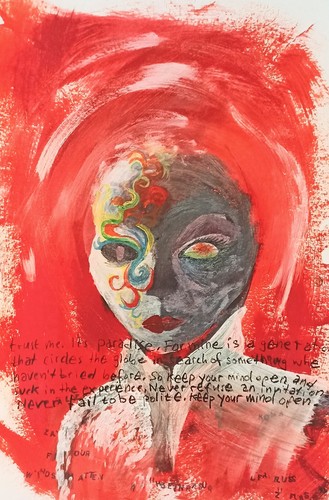 Open Mind Kunstdruck Mit Spruch - DIN A4 - inspirierendes Bild - Gesicht - Bild 2 von 6