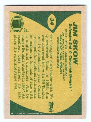 1989 Topps #34 Jim Skow - FREE SHIPPING | eBay