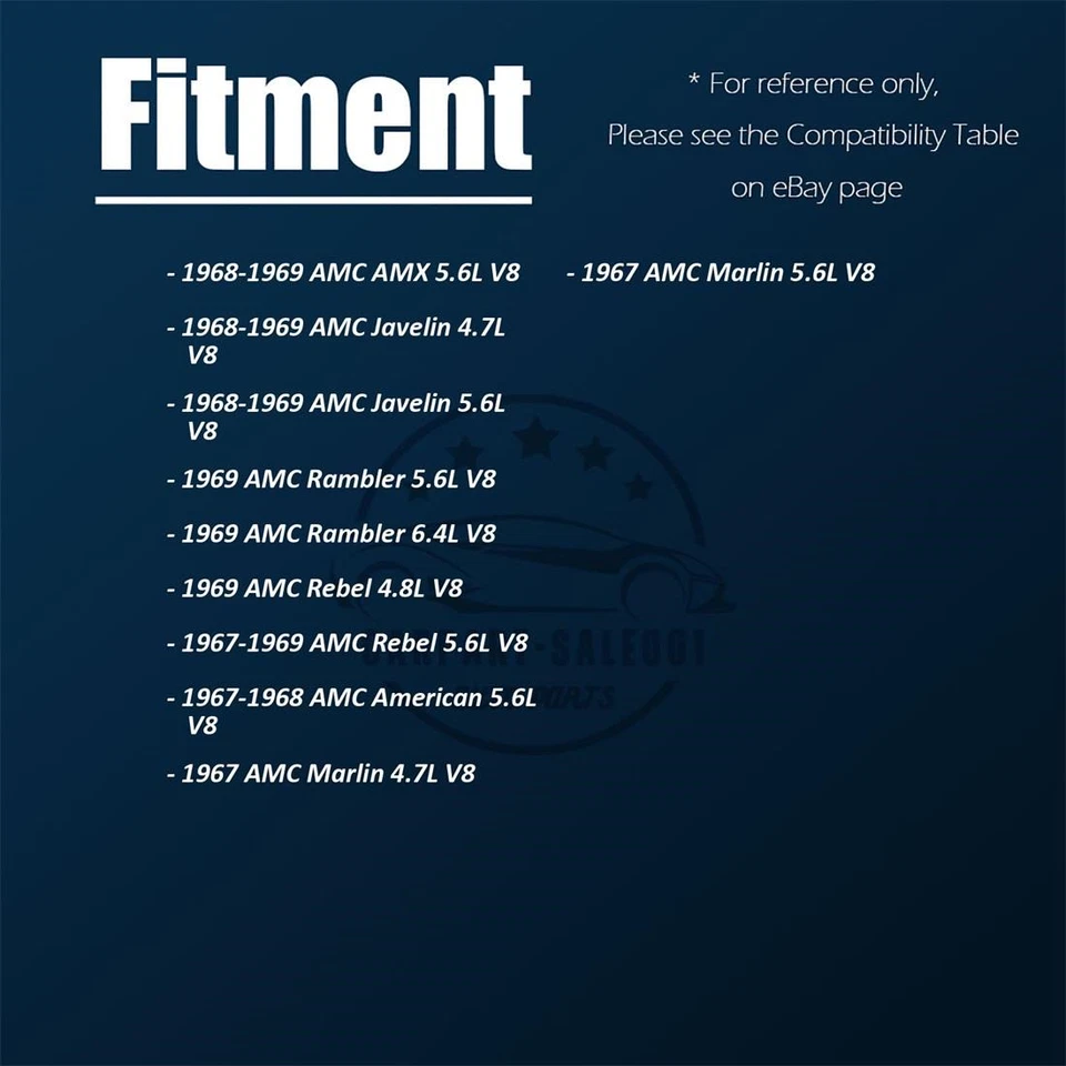 Soportes de motor MRC delanteros 2x para AMC American 1967-1968 5,6 L Foto 4 de 4