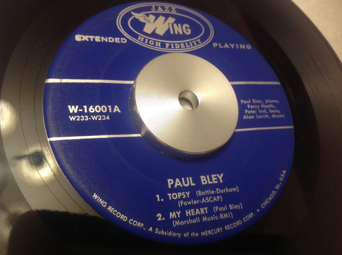 PAUL BLEY - WING 60001 w&frasl;Peter Ind, Heath &amp; Levitt - 45 RPM EP MEGA RARE  1954