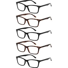 5 Pack Reading Glasses Blue Light Blocking Readers for Women Men Anti Glare