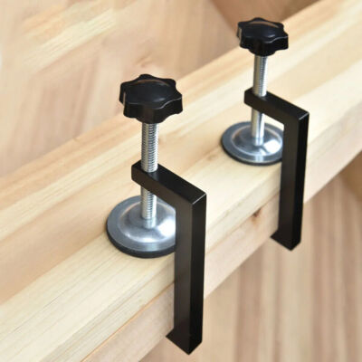 Drawer Fixing Clip Stable Clamping Adjustable Cabinet Hardware Jig Black Durable