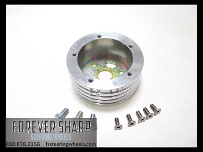 1.5'' Steering Wheel 5 Hole Polished Aluminum Spacer to 3 Bolt Adapter Grant APC