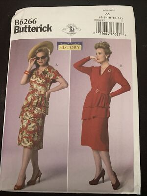 open lace back dress 1940sBows Peplum DressOrange / Navy  Bee's Knees