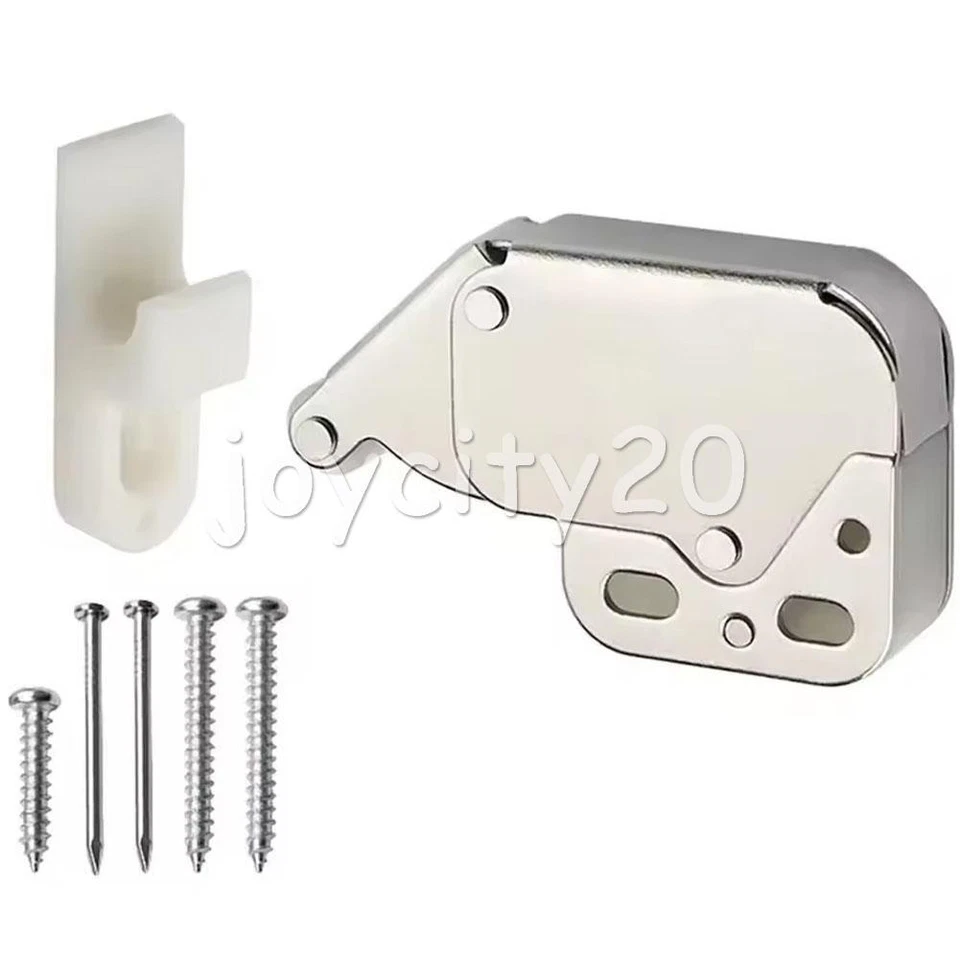 10x PUSH TO OPEN CATCH Cupboard Cabinet Door Spring Loaded Touch Release + Screw - Image 4 of 4