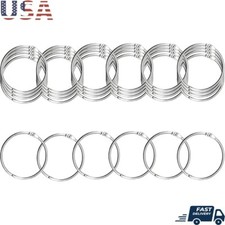 Metal Loose Leaf Binder Rings Nickel Plated Index Cards Scrapbook Binding 30PCS