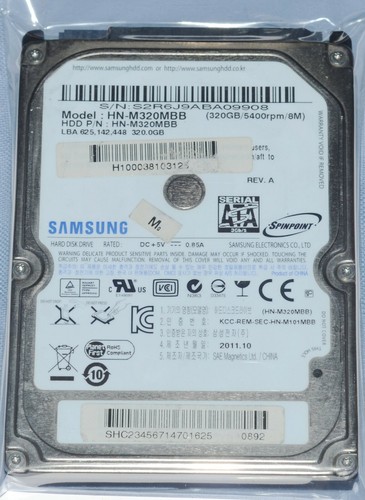 Samsung 320GB HN-M320MBB 5400RPM 2.5" SATA Laptop Hard Drive - Bild 2 von 4