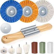 11 Pcs Airway Buffing Wheel Polishing Kit 8 Inch Aluminum Polishing Wheel For Dr