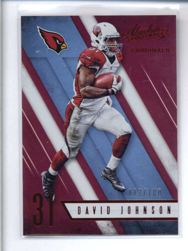 DAVID JOHNSON 2016 PANINI ABSOLUTE #87 RED #082/100 AJ6521