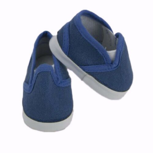 Navy Canvas Slip On Doll shoes for 18” Dolls Like American Girl