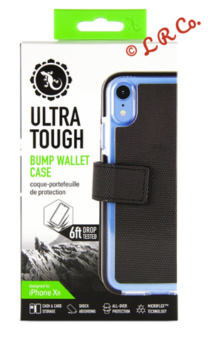 Gecko Ultra Tough Bump / Wallet Case for iPhone XR - Black - Picture 2 of 5