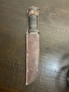 Vintage US Military WWII EGW Fighting Knife w/ Sheath (Lot 1)