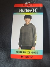 Hurley Youth Fleece Pullover Hoodie M 10/12 Anthracite