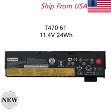 61 3-CELL Genuine 24WH 01AV423 Battery For Lenovo ThinkPad T470 T480 T570 T580