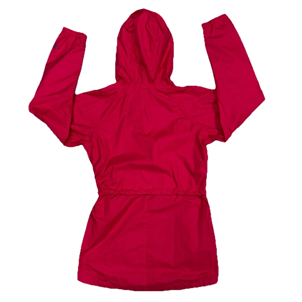 Chaqueta de lluvia Columbia para mujer pequeña roja impermeable a prueba de viento Omni Tech Foto 2 de 4