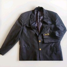 Brooks Brothers Brooksease Navy Blazer Loro Piana Wool Gold Crest Buttons Canada