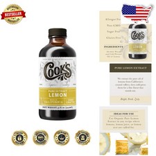 32oz Pure Lemon Extract - Cold Pressed, Sugar Free, Natural Flavor