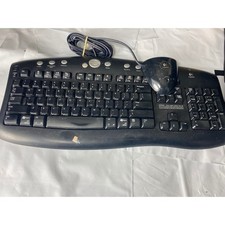 Logitech wired multimedia keyboard with matching Logitech mouse