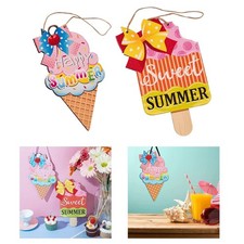 Décoration Estivale Suspendue pour Porte D'entrée, Design Créatif En Bois